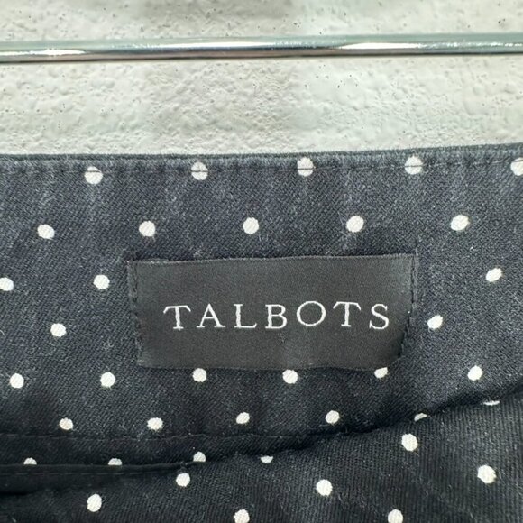 Talbots Size 10 Chantham Ankle Pant Black Polka Dot Pants Classic Career Summer - Picture 3 of 7